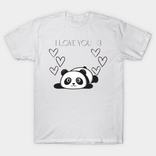 Panda I Love You T-Shirt